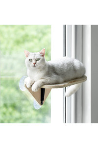 Mewoofun Cat Window Perch Hammock With Climbing Steps And Scratching Post Wooden Window Mounted Cat Bed For Indoor Cats (1 Cat Perch)