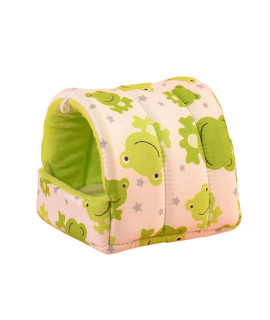 Guinea Pig House Bed Cozy Hamster Cave Hideout For Dwarf Rabbits Hedgehog Chinchilla Hamster Bearded Dragon And Other Small Animals Winter Nest Hamster Cage Accessories Mint Green M