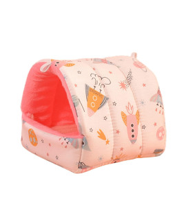 Guinea Pig House Bed Cozy Hamster Cave Hideout For Dwarf Rabbits Hedgehog Chinchilla Hamster Bearded Dragon And Other Small Animals Winter Nest Hamster Cage Accessories Pink Xl