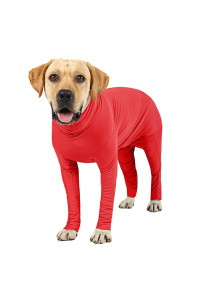 Due Felice Dog Onesie Surgical Recovery Suit For After Surgery Pet Anti Shedding Bodysuit Long Sleeve Anxiety Shirt For Female Male Dog Orange Reds