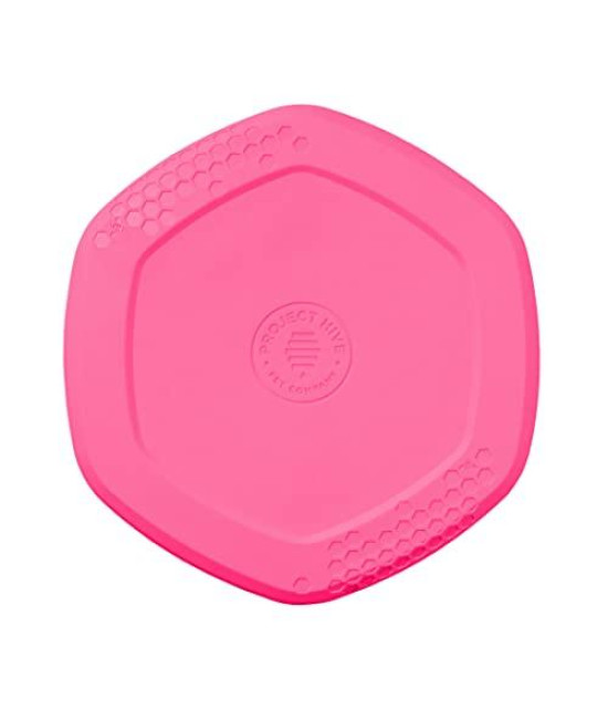 Project Hive Apet Companya - Wild Berry Scented - Hive Frisbee Disc For Dogs - Great For Fetch - Includes A Lick Mat On Back - Floats In Water, Smooth Glide - Made In The Usa