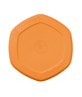 Project Hive Apet Companya - Sweet Mango Scented - Hive Frisbee Disc For Dogs - Great For Fetch - Includes A Lick Mat On Back - Floats In Water, Smooth Glide - Made In The Usa