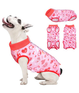 Asenku Dog Onesie Velentines Daty Pet Pajamas, Dogs Recovery Suit For Dogs Cats After Surgery, Dog Pajamas Outifit Bodysuit For Small Medium Large Dog Cat Costume (Valentines Day, S