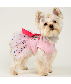 Holiday Theme Its My Birthday Dog Birthday Dresses Dog Clothes Holiday Festival Dog Dresses Puppy Party Costumes Doggie Shirts Cat Outfits, Pink, Small