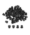 Uxcell 732 Plastic Hole Plugs, 66Pcs Flush Type Panel Round Snap In Fastener Knockout Locking Plugs For Furniture Insert End Caps Panels, Black