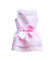 Outfits For Cats Bow Spring Dress Cat Knot Dog Dress Wedding Stripes Summer Plaid Skirt Pet Supplies Pet Clothes