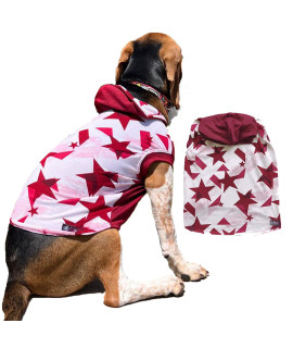 Silopets Dog T Shirts For Small Dogs Hooded - Soft And Stretchy Small Dog Tshirt To Daily Walks - Sleeveless Dog T Shirt (Stars S)