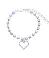Leasote Pet Diamond Necklace Collars, Bling Heart-Shaped Pendant Cat Rhinestones Necklace, Adjustable Dog Jewelry Collar For Small Cats Puppy Necklace Suit For Pet Wedding Birthday Party Multicolor M