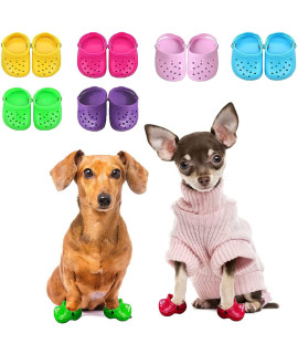 1Pairs Pet Dog Croc,Summer Dog Shoes,Puppy Candy Colors Sandals With Rugged Anti-Slip Sole, Breathable Comfortable Dog Shoes Gift For Pet Festival