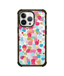 Casetify Ultra Impact Case For Iphone 13 Pro Compatible With Magsafe - Magenta Confetti - Clear Black
