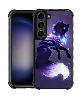 Carloca Compatible With Samsung Galaxy S23 Plus Case,Galaxy Wolf Samsung Galaxy S23 Plus Cases For Girls Women,Fashion Graphic Design Shockproof Anti-Scratch Drop Protection Case