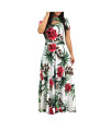 Jmmslmax Boho Beach Dress For Women Plus Size Womens Floral Print Summer Short Sleeve Sundress 1950S Vintage Formal Dress