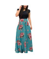 Jmmslmax Boho Beach Dress For Women Plus Size Womens Floral Print Summer Short Sleeve Sundress 1950S Vintage Formal Dress