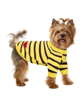 Preferhouse Pet Dog Striped T-Shirt Dogs Cats Cotton Vest Spring Summer Pet Apparel Tee Shirt Suitable For Small And Medium Large Pets French Bulldog Bichon