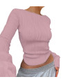 T Shirts Tops Women Workout Loose Long Sleeves Slim Fit Basic Crop Loungewear Casual T-Shirts Summer 03-B,Large