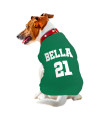 Atdesk Custom Dog Shirt, Dog Soccer Jersey Summer Puppy Vest T-Shirt, Breathable Sleeveless Tank Top Pet Outfit For Samll Dogs Cats, Add Your Number & Name(X-Large Green)