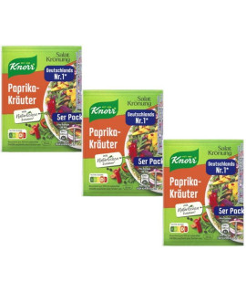 Knorr Salad Dressing Plant Based Salad Topper, Pack Of 3, 5 Small Bags In Each (Paprika Herbs)