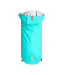 GF Pet Reversible Raincoat - Neon Aqua with Iridescent - 2XS