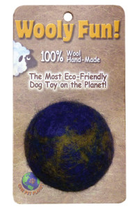 One Pet Planet 86008 2.75-Inch Wooly Fun Ball Dog Toy