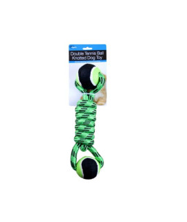 Double Tennis Ball Knotted Dog Toy