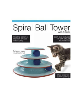 Fun Spiral Ball Cat Tower Toy