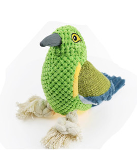 Pet Squeaky Toy Dog Toys, Bite Resistant Plush Parrot Shaped Dog Rope Toys, Chew Toy with Sound(D0101HEBZ3W.)
