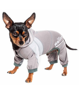 Dog Helios 'Namastail' Lightweight 4-Way Stretch Breathable Full Bodied Performance Yoga Dog Hoodie Tracksuit(D0102H70H57.)