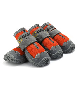 Pet Non-Skid Booties, Waterproof Socks Breathable Non-Slip with 3m Reflective Adjustable Strap Small to Large Size (4PCS/Set) Paw Protector(D0101HEBWW7.)