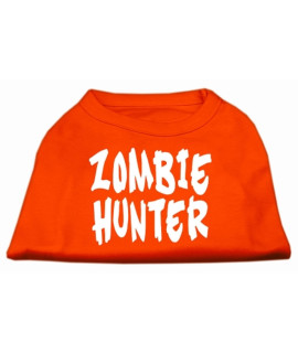 Zombie Hunter Screen Print Shirt Orange Lg
