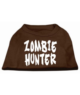 Zombie Hunter Screen Print Shirt Brown Med