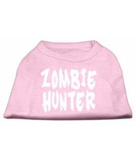 Zombie Hunter Screen Print Shirt Light Pink XXL
