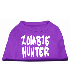 Zombie Hunter Screen Print Shirt Purple XXL