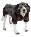 Ultra Fur 'Track-Collared' Metallic Pet Jacket(D0102H7LL77.)