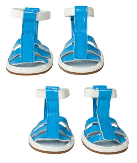 Buckle-Supportive Pvc Waterproof Pet Sandals Shoes - Set Of 4(D0102H7LVIA.)