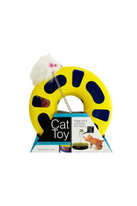 Ball Track Cat Toy with Mouse Swatter