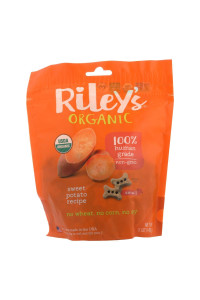 Riley's Organics Organic Dog Treats, Sweet Potato Recipe, Small - Case of 6 - 5 OZ(D0102H7ANFA.)