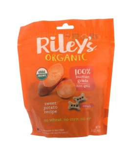 Riley's Organics Organic Dog Treats, Sweet Potato Recipe, Small - Case of 6 - 5 OZ(D0102H7ANFA.)