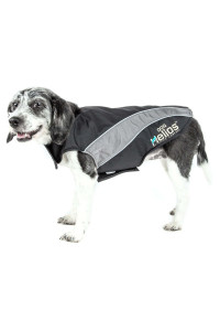 Helios Octane Softshell Neoprene Satin Reflective Dog Jacket w/ Blackshark technology(D0102H7L1MG.)