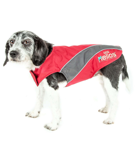Helios Octane Softshell Neoprene Satin Reflective Dog Jacket w/ Blackshark technology(D0102H7L1FV.)