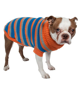 Heavy Cable Knit Striped Fashion Polo Dog Sweater(D0102H7LDAY.)