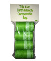 100% Compostable, Recyclable and Biodegradable Eco-Friendly Pet Waste Bags from Thermoplastic Starch - Dispenser and 2 Pack of Rolls(D0102H70U67.)