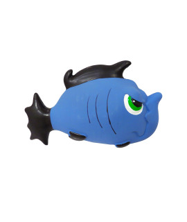 7.5 Inch Premium Stuffed Latex Angry Blue Fish