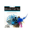 Feathered Mouse in Ball Cage Cat Toy