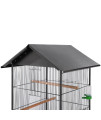 vidaXL Bird Cage with Roof Black 26x26x61 Steel