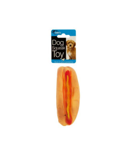 Hot Dog Squeak Dog Toy