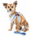 Pet Life Luxe 'Spawling' 2-In-1 Mesh Reversed Adjustable Dog Harness-Leash W/ Fashion Bowtie(D0102H70KAY.)