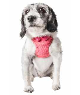 Pet Life 'Flam-Bowyant' Mesh Reversible And Breathable Adjustable Dog Harness W/ Designer Bowtie(D0102H70XRY.)