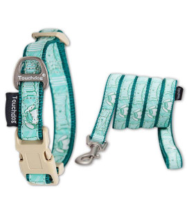 Touchdog 'Funny Bun' Tough Stitched Embroidered Collar and Leash(D0102HAXSMG.)