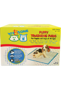 Wiz B Gone 100 Pack Puppy / Adult Training Pads 22 X 22 Boxed
