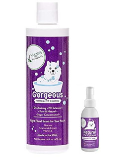 Hygea Natural Floral Pet Combo; Includes Shampoo 16 oz + Perfume 3 oz
